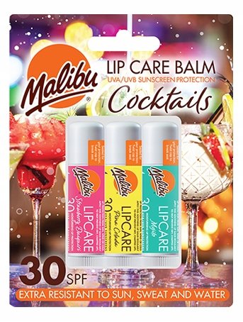 

Набор губных помад SPF30 Malibu Lip Care Balm UVA-UVB