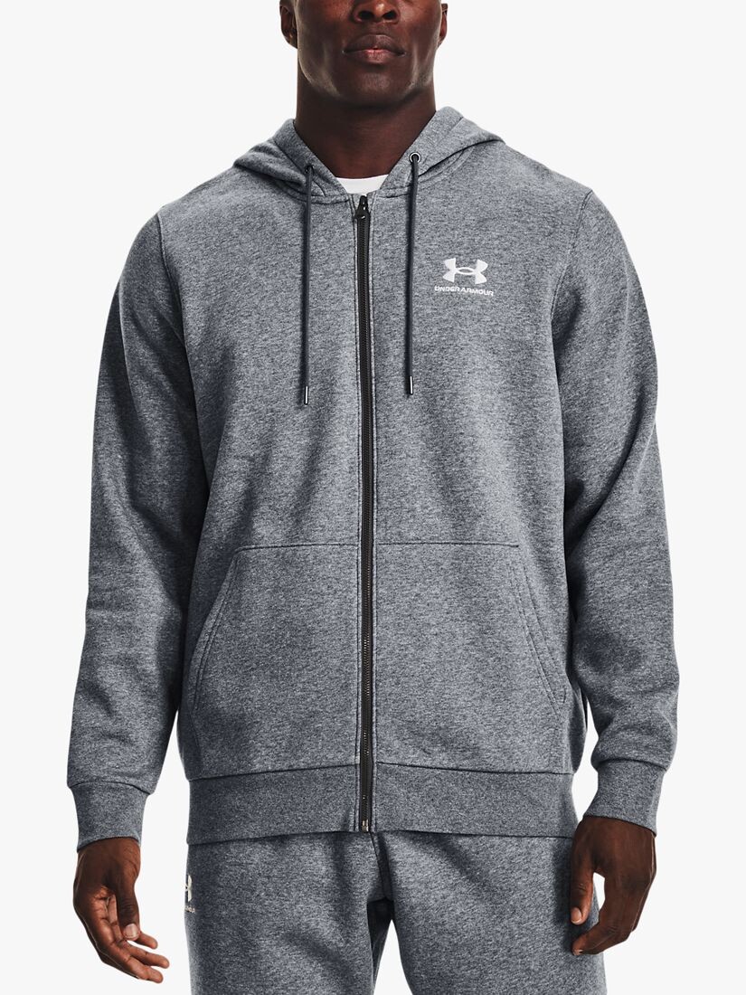 

Флисовая толстовка с молнией во всю длину Essential Under Armour, серый средний вереск