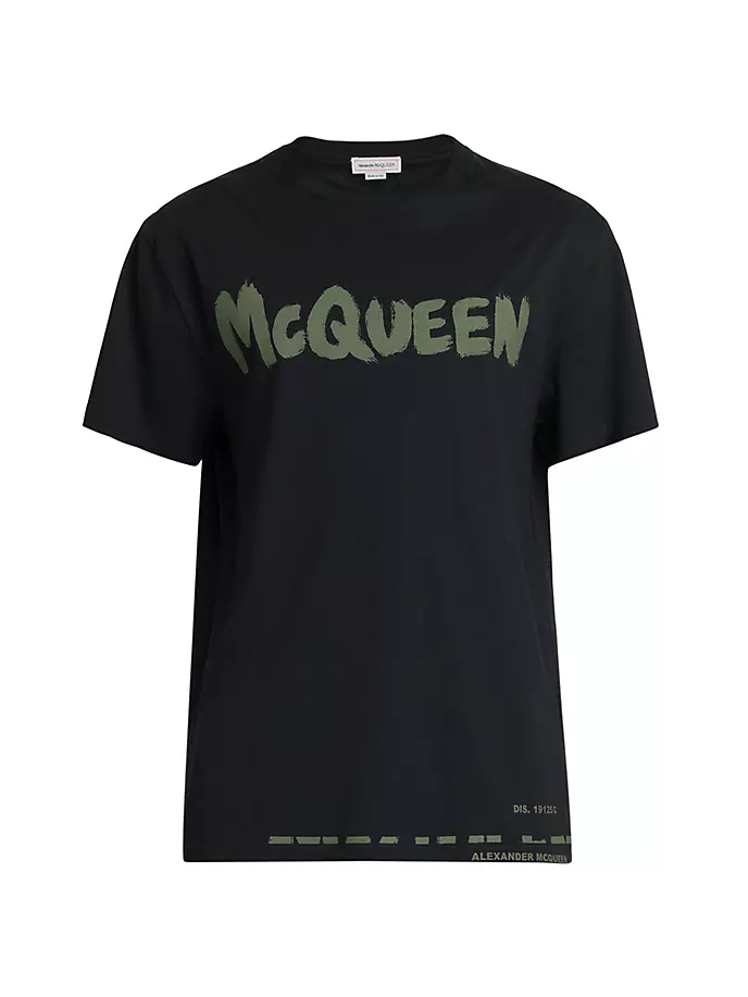 

Футболка с круглым вырезом с принтом граффити Alexander Mcqueen, черный