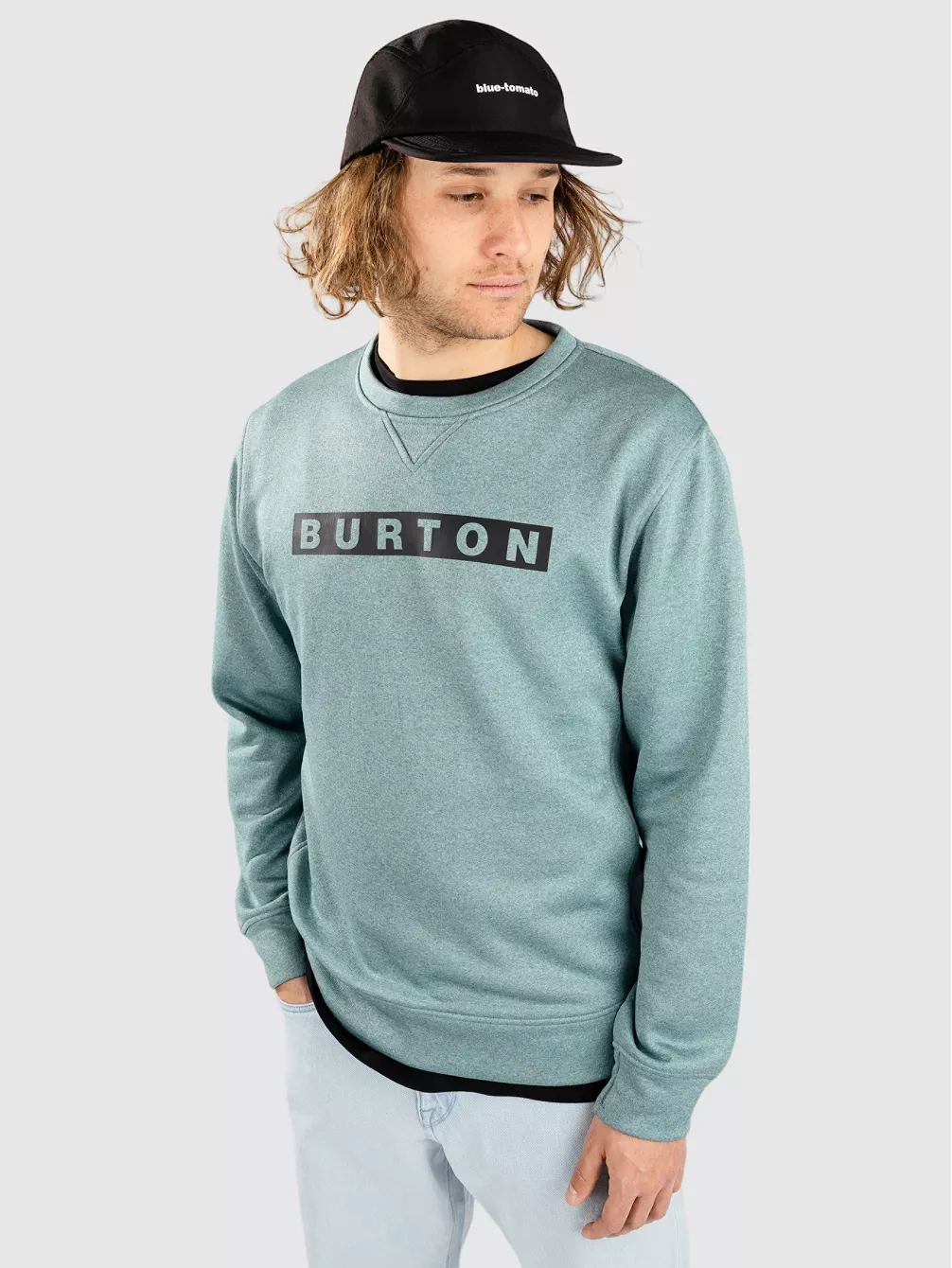 

Дубовый свитер с круглым вырезом Burton, серый