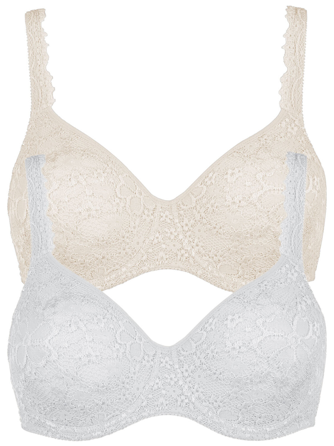 

Бюстгальтер с косточками Nina von C. 2er Pack Bügel BH, цвет Weiss champagner