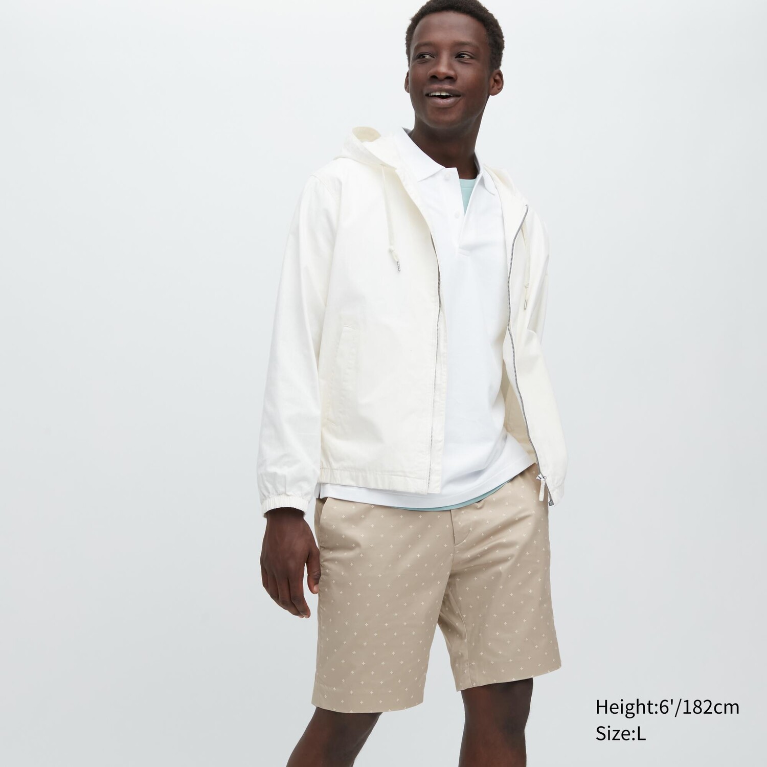 

Эластичные шорты узкого кроя Uniqlo, бежевый