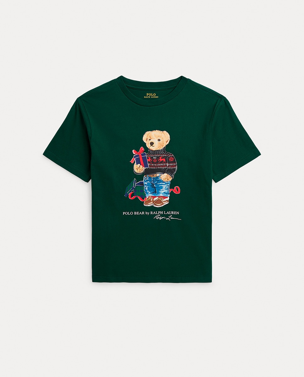 

Футболка-поло Bear для мальчика из 100% хлопка Polo Ralph Lauren, зеленый