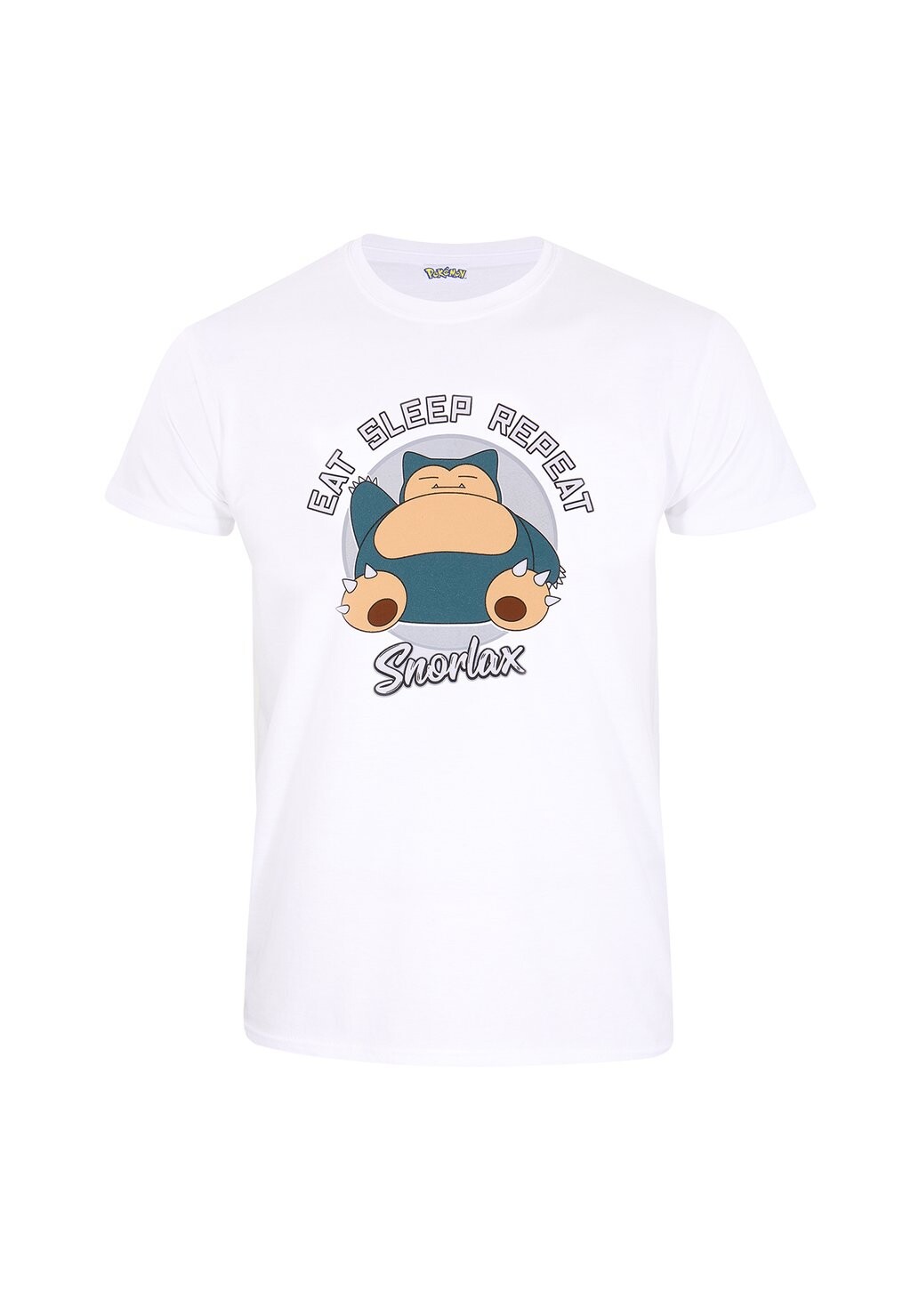 

Футболка с принтом Pokémon Snorlax Eat Sleep Repeat Pokemon, белая