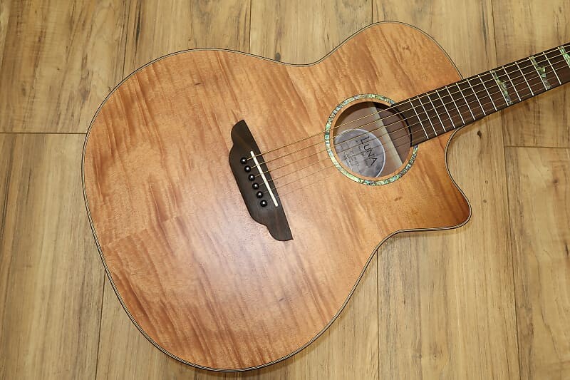 

Акустическая гитара Luna High Tide EXM GCE 2023 - natural flamed mahogany