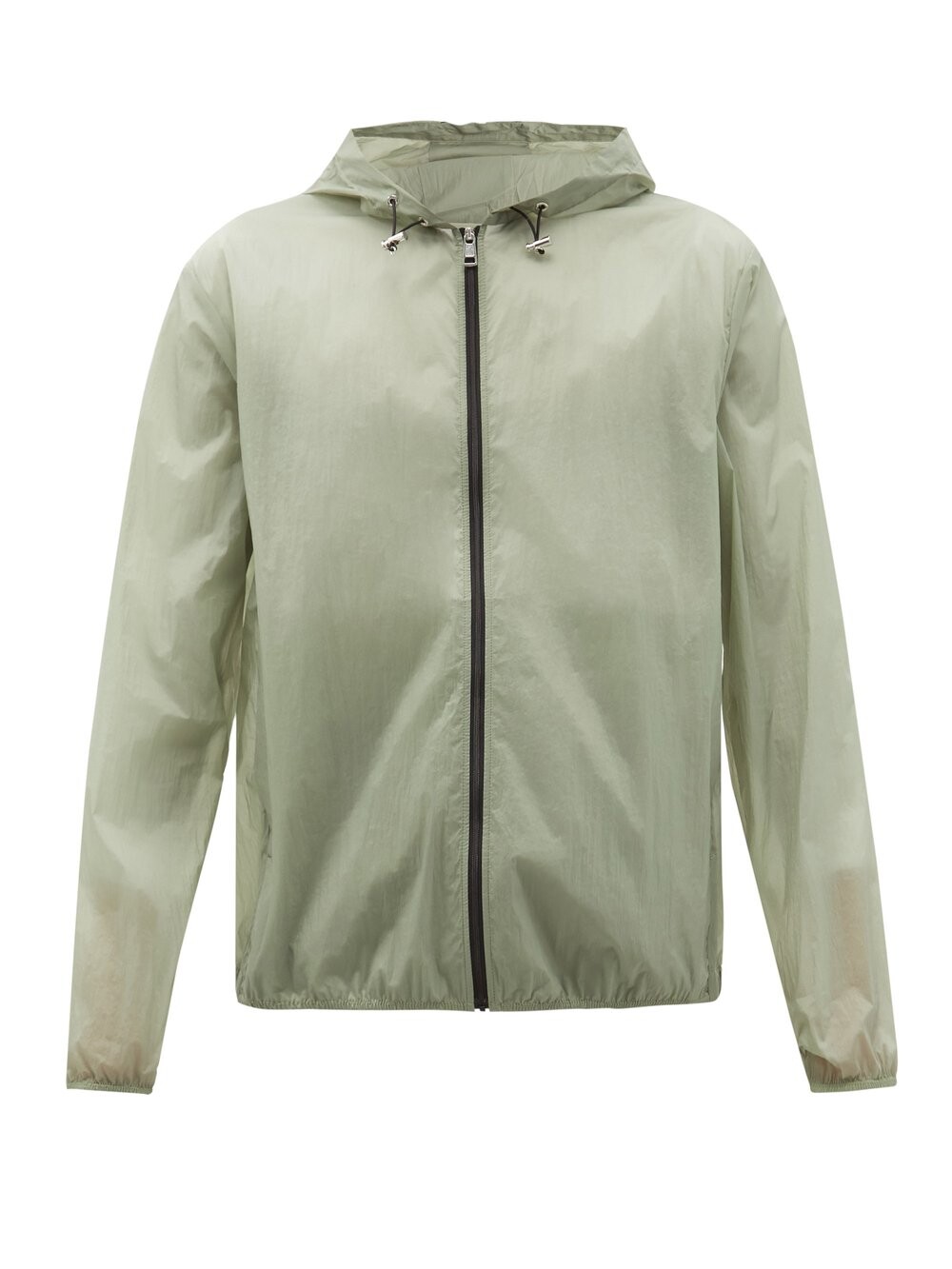 

Полупрозрачная куртка с капюшоном и принтом лягушки Moncler, бежевый