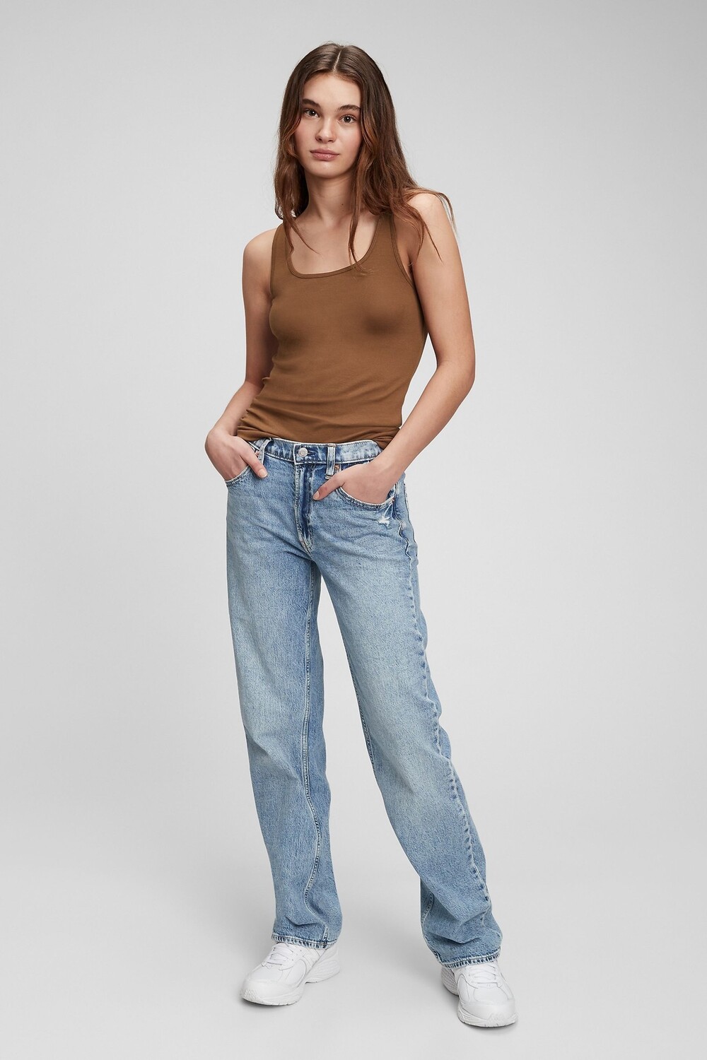 

Современная майка Gap, коричневый