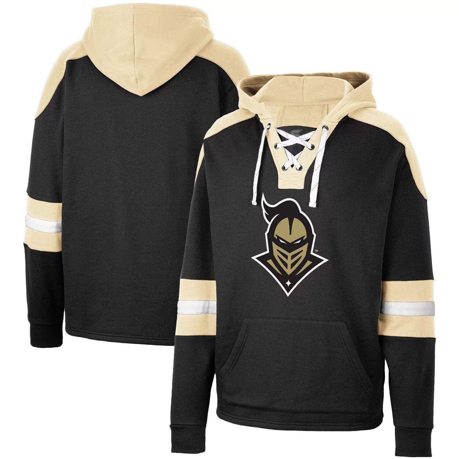 

Мужской черный пуловер с капюшоном UCF Knights Lace-Up 4.0 Colosseum