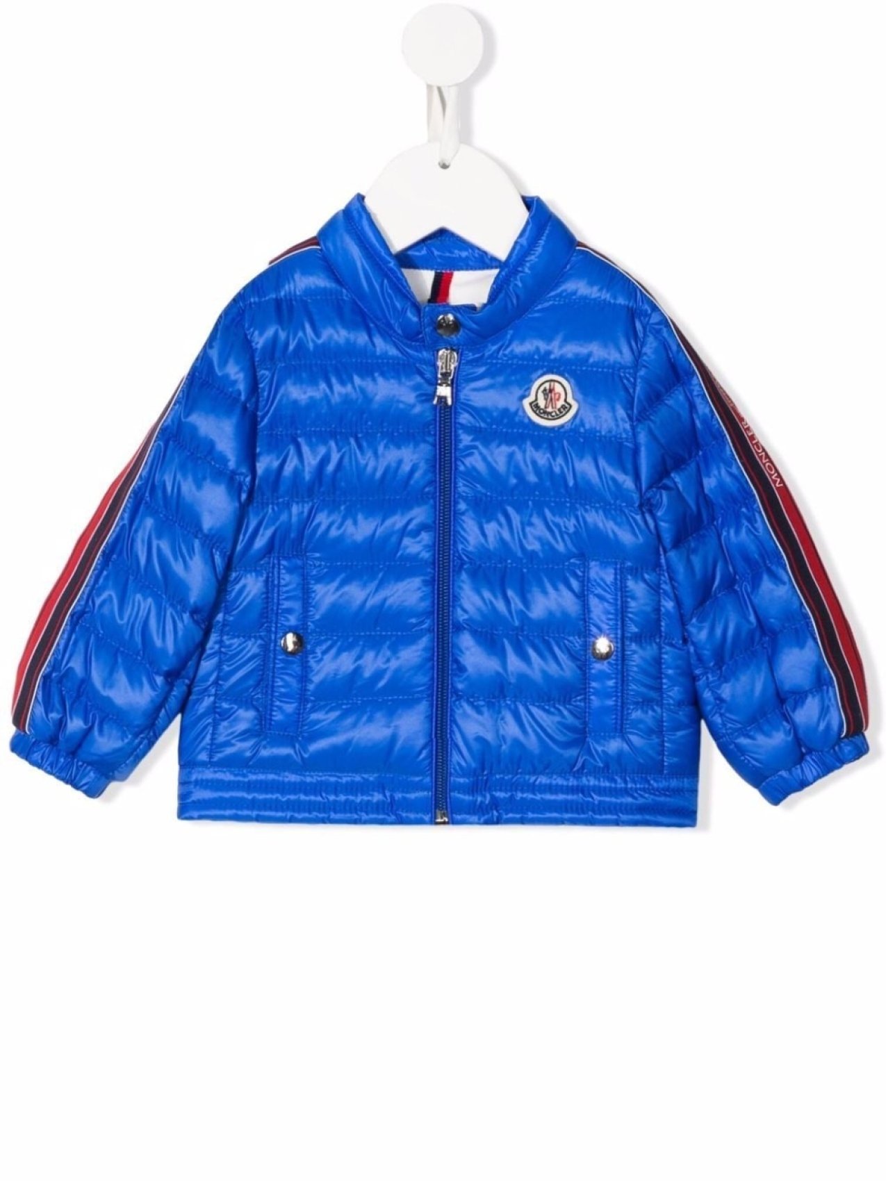 

Moncler Enfant пуховик с нашивкой-логотипом, синий