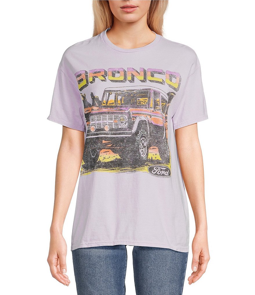 цена Негабаритная футболка с рисунком Junk Food Ford Bronco, фиолетовый