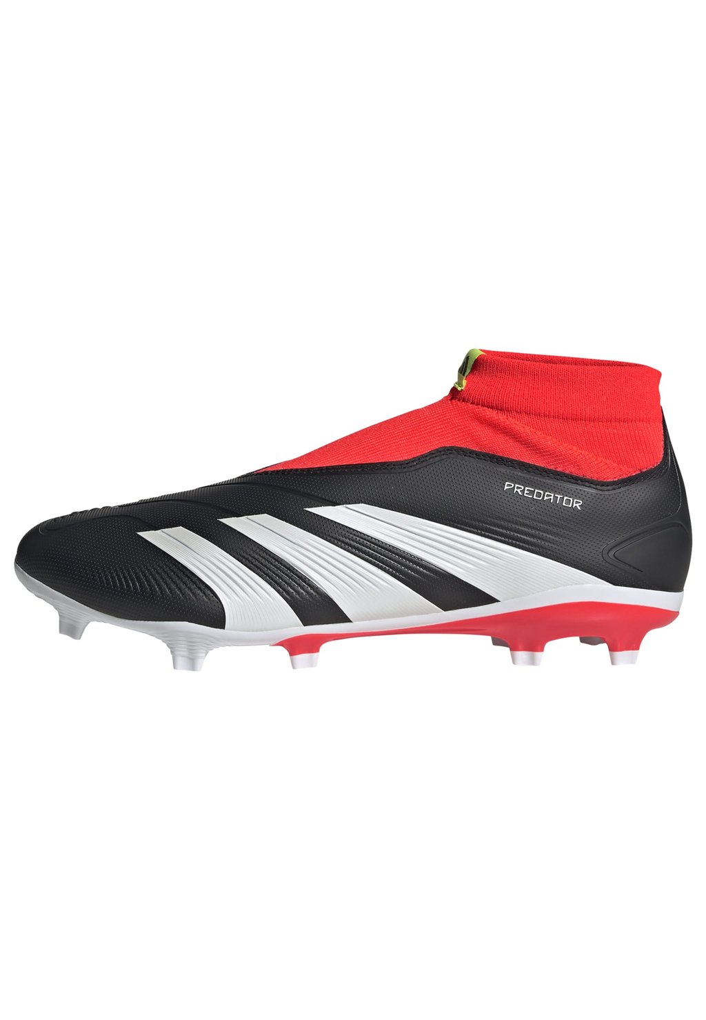 бутсы с шипами Predator League Laceless Fg Adidas, цвет core black/footwear white/solar red