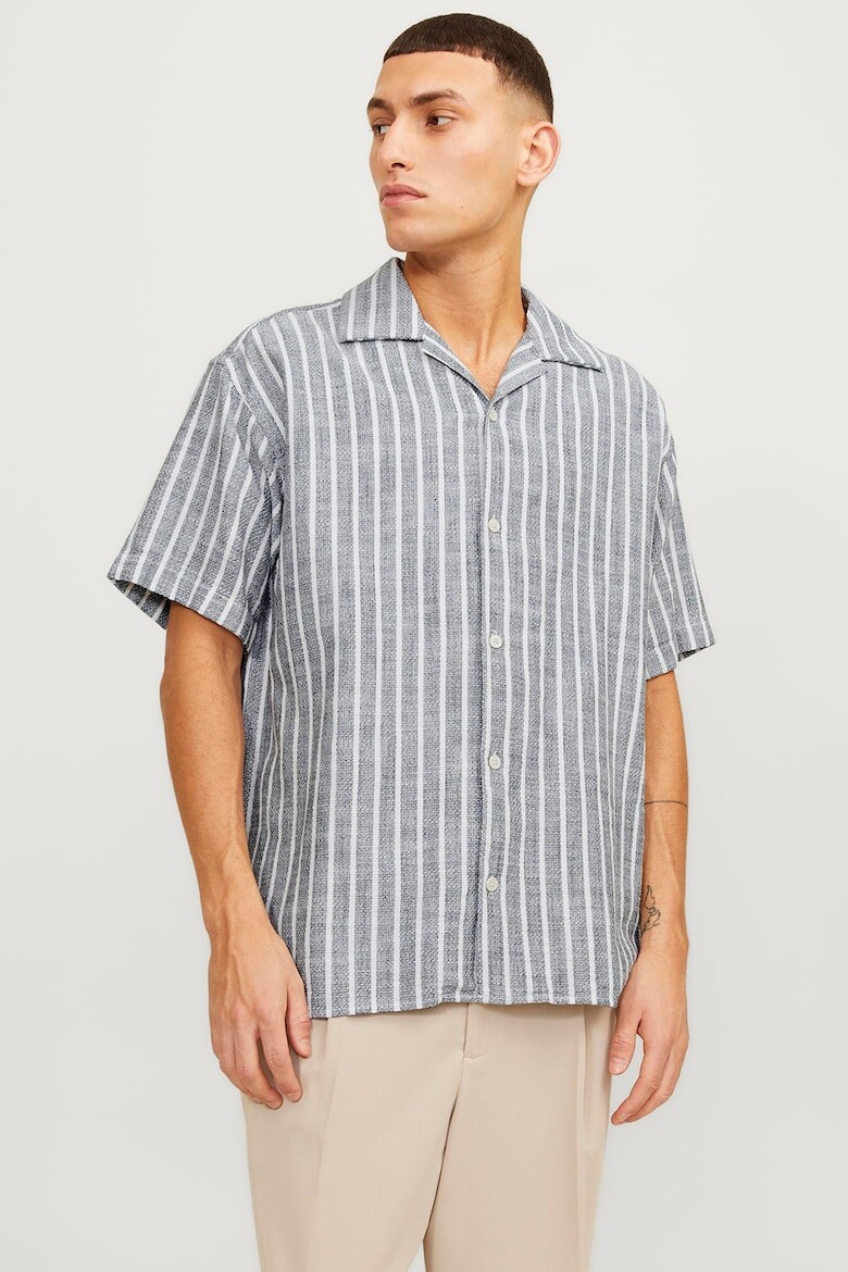 

Полосатая рубашка с короткими рукавами Jack & Jones, белый