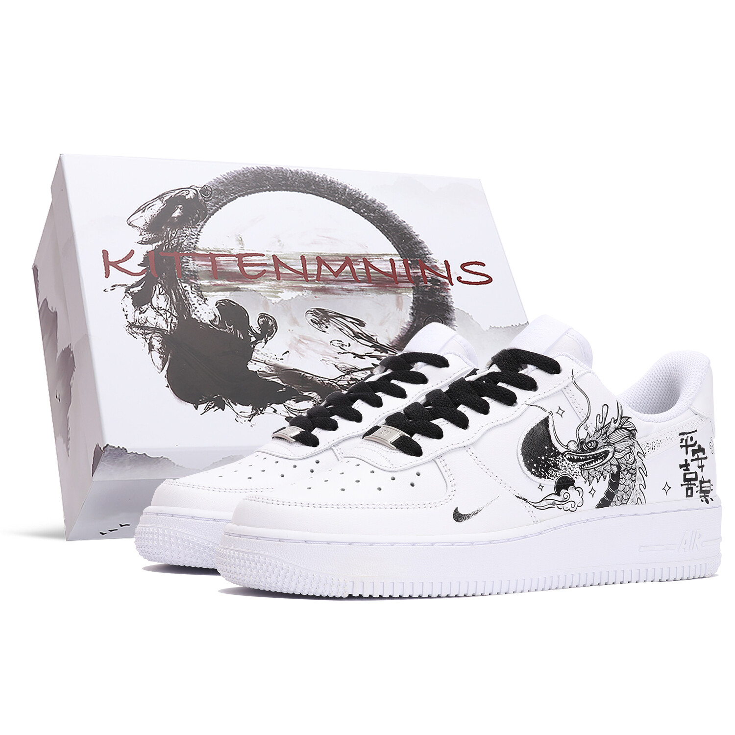 

Мужские кроссовки для скейтбординга Nike Air Force 1, Black/White