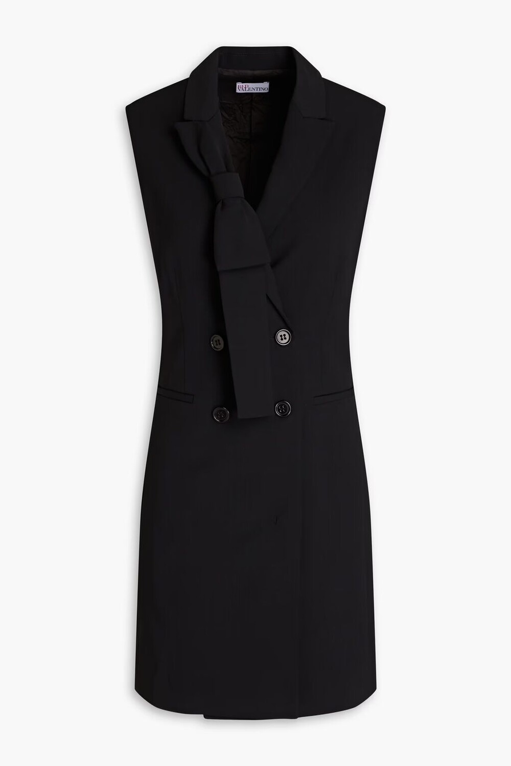 

Платье мини из твила с бантом Redvalentino, черный