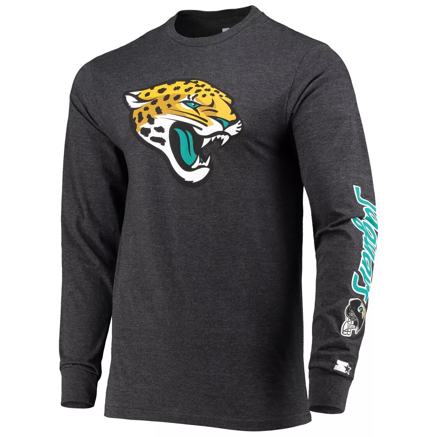 

Мужская темно-серая футболка с длинным рукавом Jacksonville Jaguars Half-Time Starter