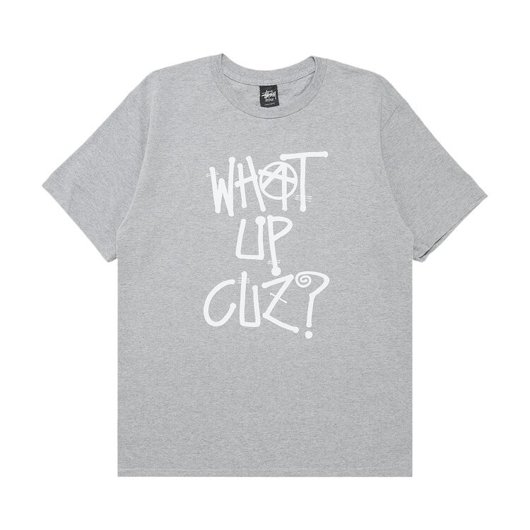 

Футболка Stussy What Up Cuz 'Grey Heather', серый