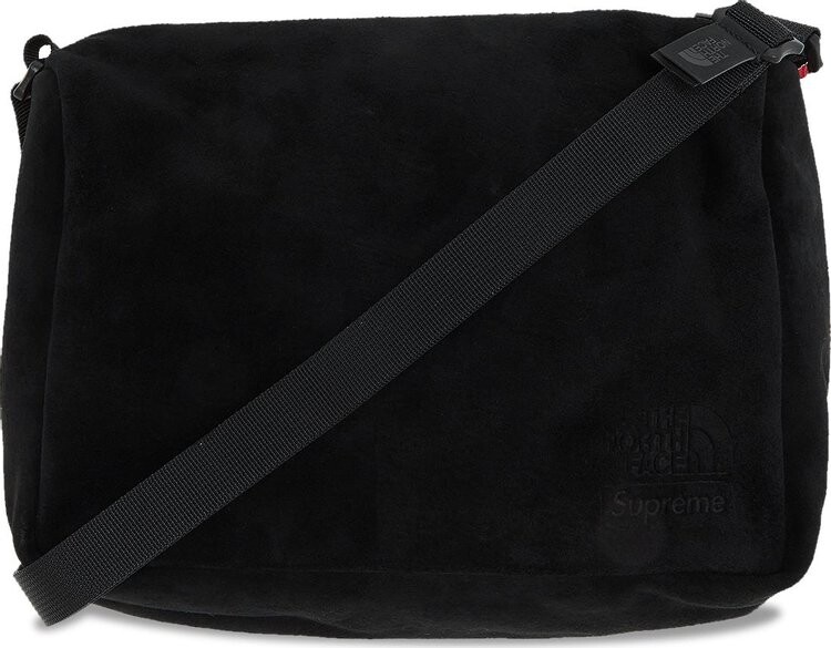 

Сумка через плечо Supreme x The North Face Suede 'Black', черный