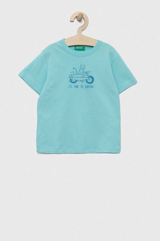 

Детская хлопковая футболка United Colors of Benetton, синий