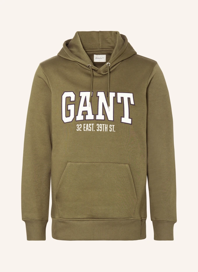 

Толстовка с капюшоном Gant, зеленый