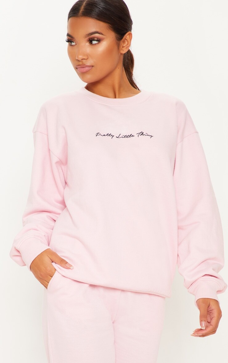 

PrettyLittleThing Детский розовый свободный свитшот