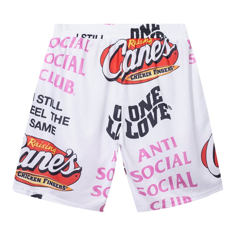 

Шорты Anti Social Social Club x Raising Canes Trademark Mesh Shorts, белый