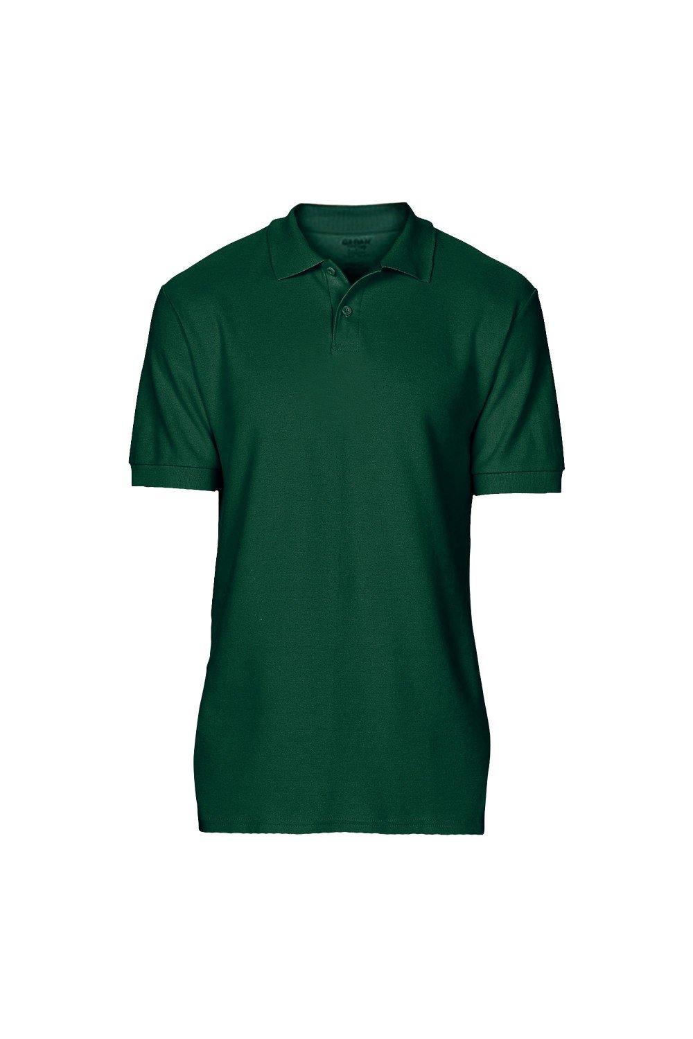 Рубашка поло из двойного пике с короткими рукавами Softstyle Gildan, зеленый