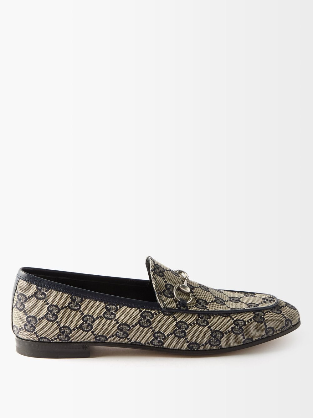 

Лоферы jordaan horsebit с узором gg Gucci, серый