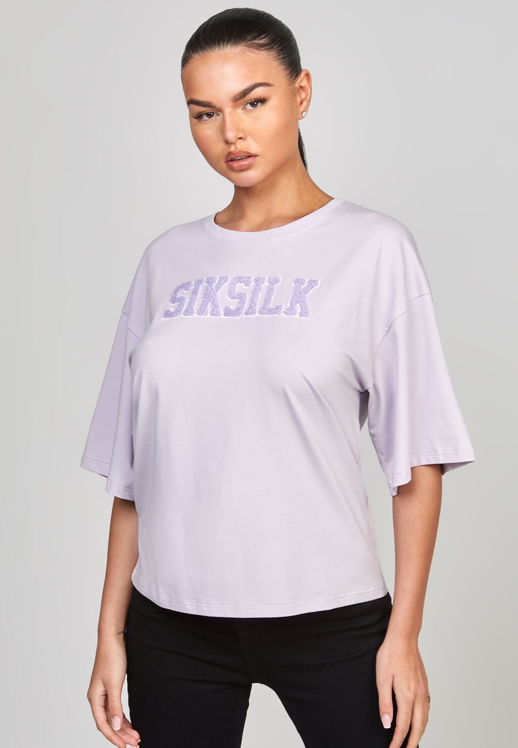 

Футболка с принтом SIKSILK, фиолетовый