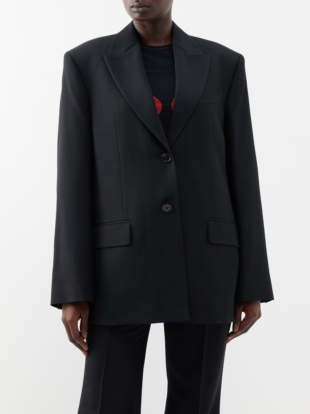 Пиджак jarida с острыми лацканами Acne Studios, черный цена и фото