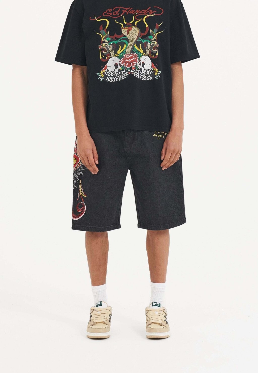 

Джинсовые шорты Ed Hardy, черный