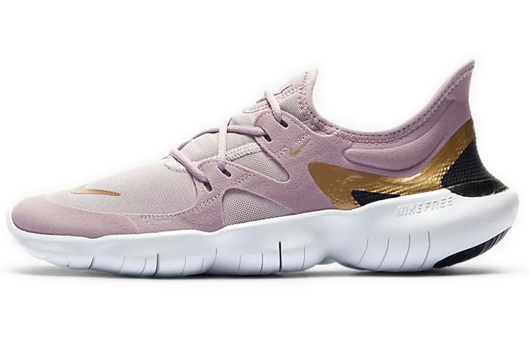 

Женские кроссовки Nike Free Rn 5.0 Plum Chalk/Metallic Gold/White