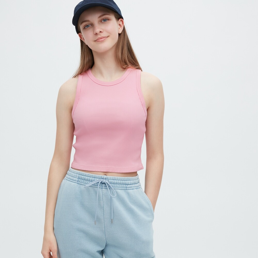 

Женский жилет Uniqlo Hot Girl T в рубчик, розовый