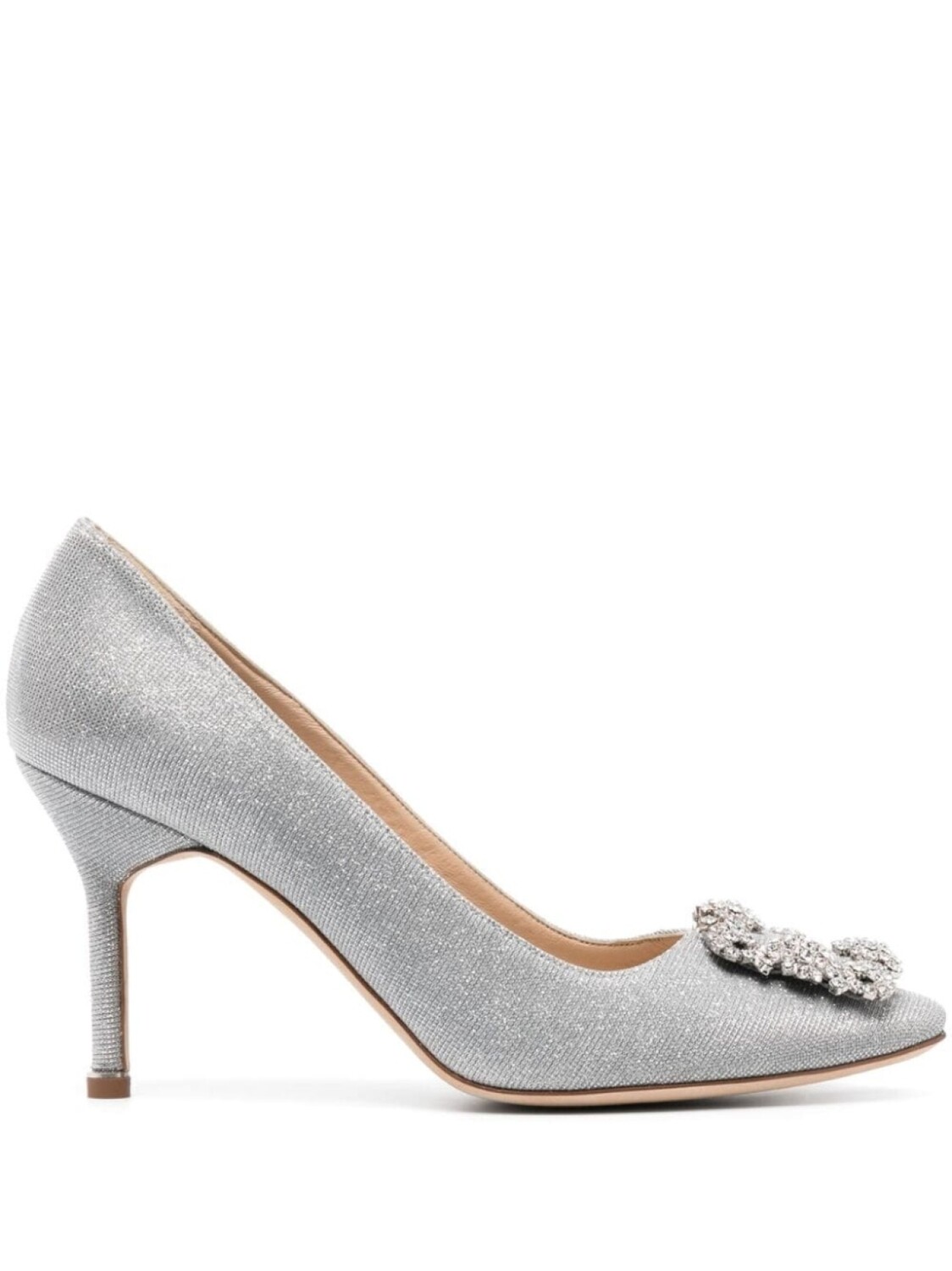 

Туфли с кристаллами Manolo Blahnik, серый