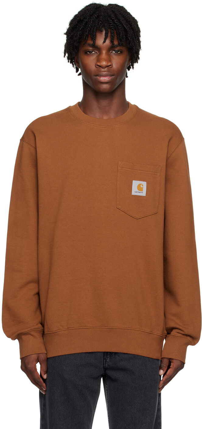 

Оранжевый свитшот с карманами Carhartt Work In Progress