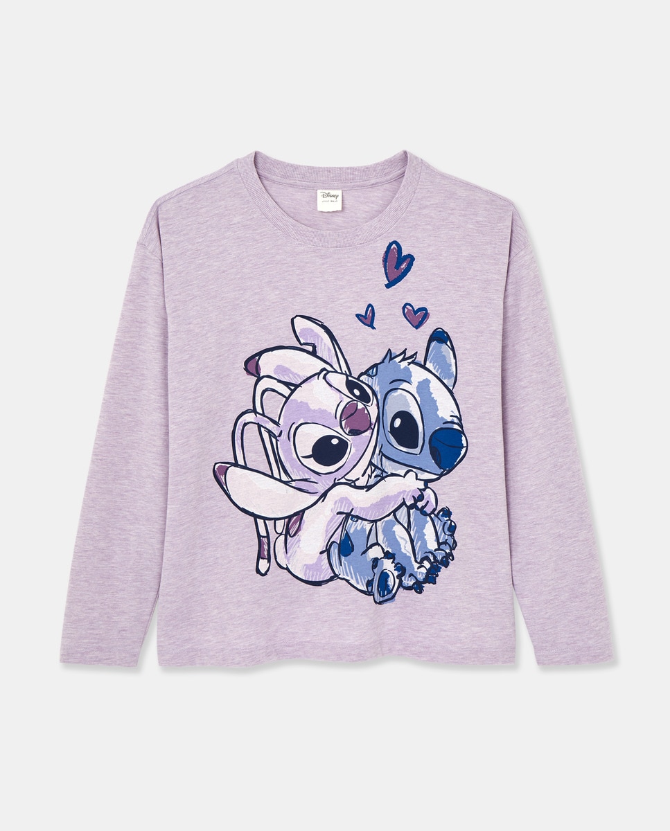 

Женская пижамная футболка Angel and Stitch Easy Wear, фиолетовый