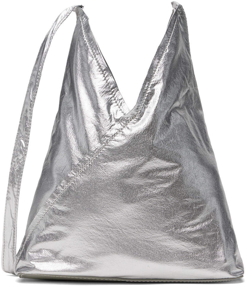 

Серебряная треугольная балетная сумка Mm6 Maison Margiela, цвет Silver