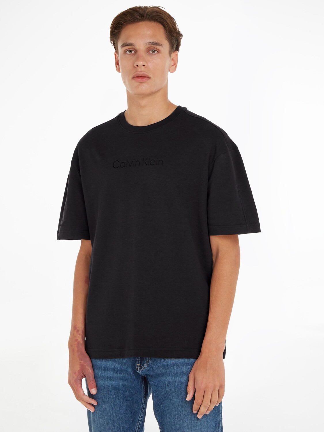 

Футболка Calvin Klein Logo Comfort, черный цвет