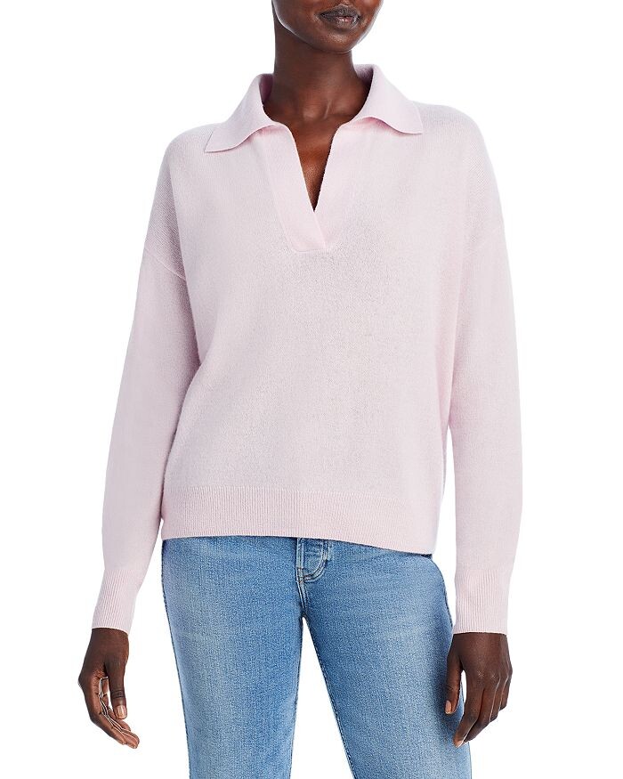 

Рубашка поло из кашемира — 100% эксклюзив C by Bloomingdale's Cashmere, Серый