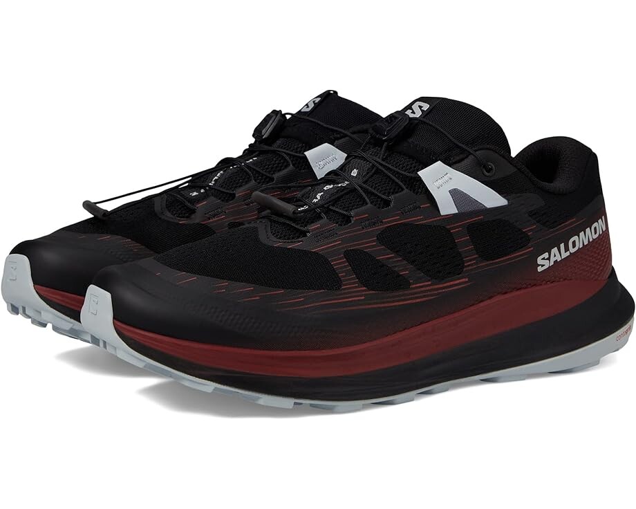 

Кроссовки Salomon Ultra Glide 2, цвет Black Biking Red Pearl Blue
