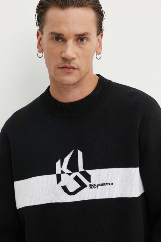 

Хлопковый свитер Karl Lagerfeld Jeans, черный