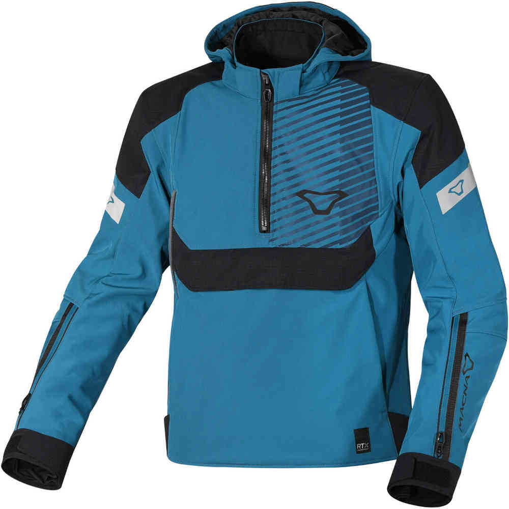 цена Водонепроницаемая мотоциклетная текстильная куртка Traffiq Macna, голубовато-черный