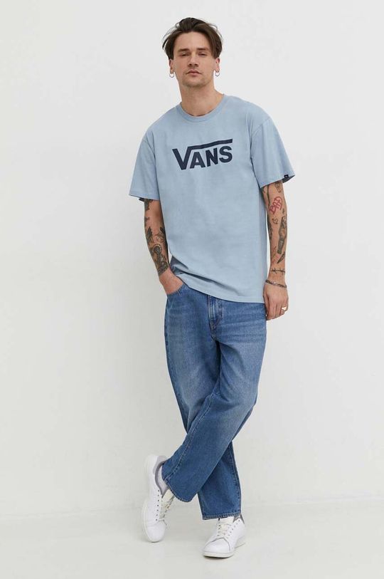 

Хлопковая футболка Vans, синий