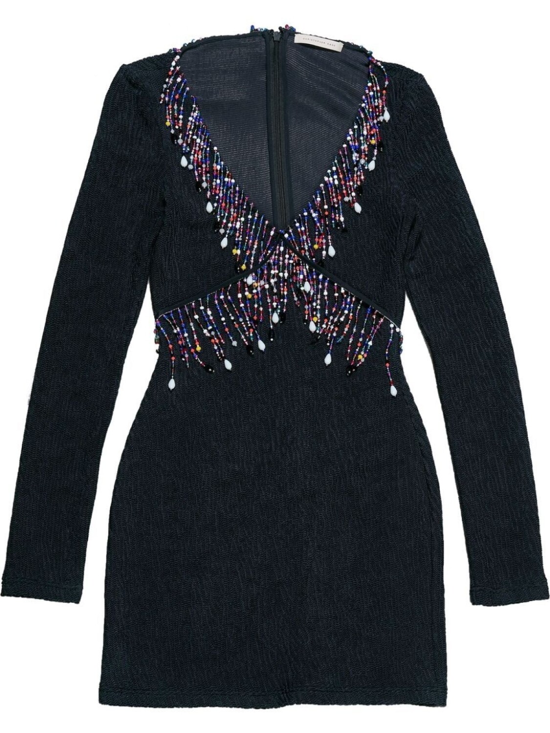 

Декорированное платье мини Christopher Kane, черный