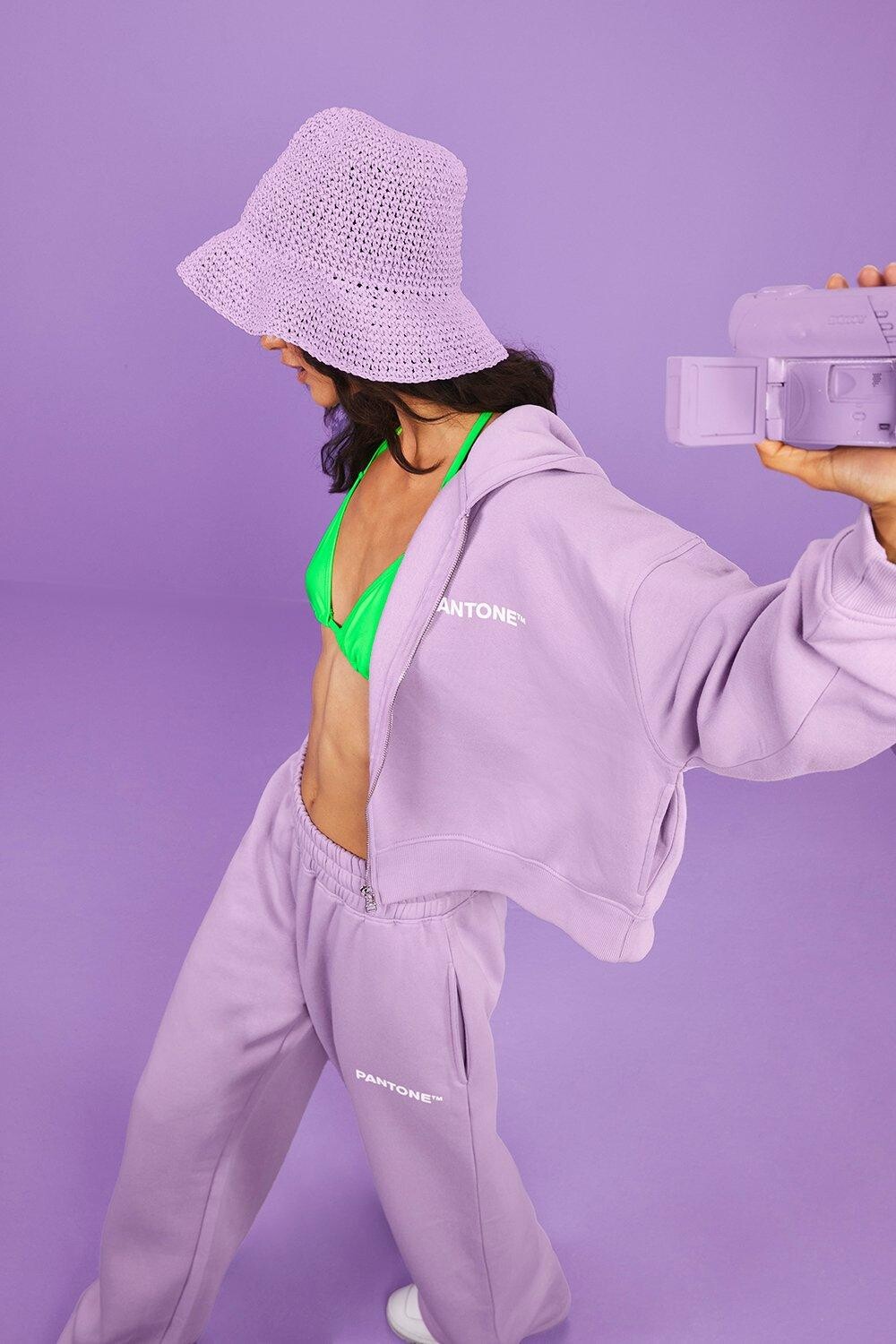 

Худи на молнии pantone Boohoo, сиреневый, Фиолетовый, Худи на молнии pantone Boohoo, сиреневый
