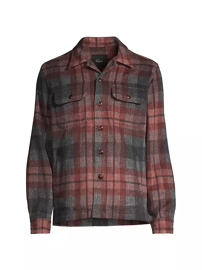 

Куртка-рубашка свободного кроя в клетку Viggo Shadow Rails, цвет crimson shadow plaid