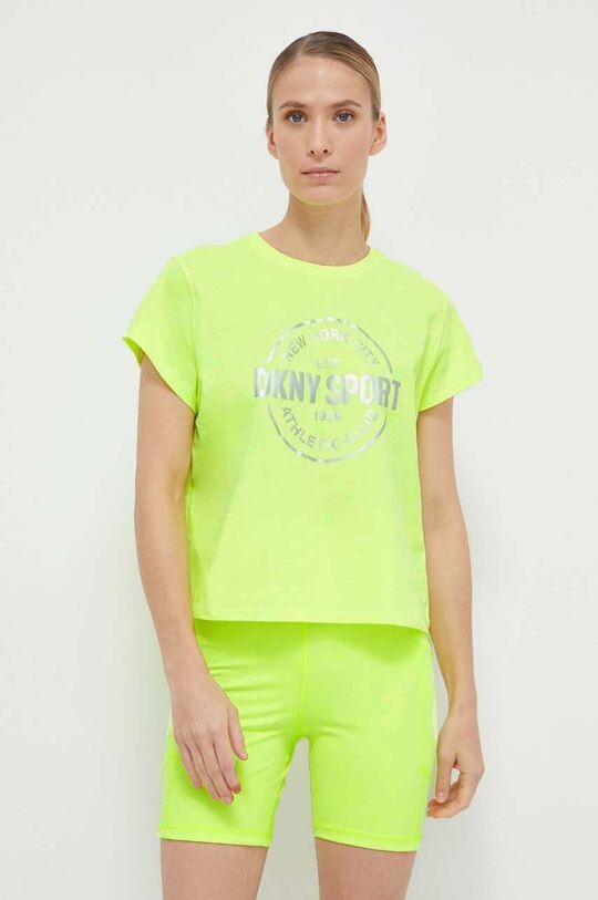 

Хлопковая футболка Dkny DKNY, желтый