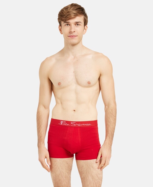 

Шорты-боксеры, комплект из 3 шт. Ben Sherman, красный