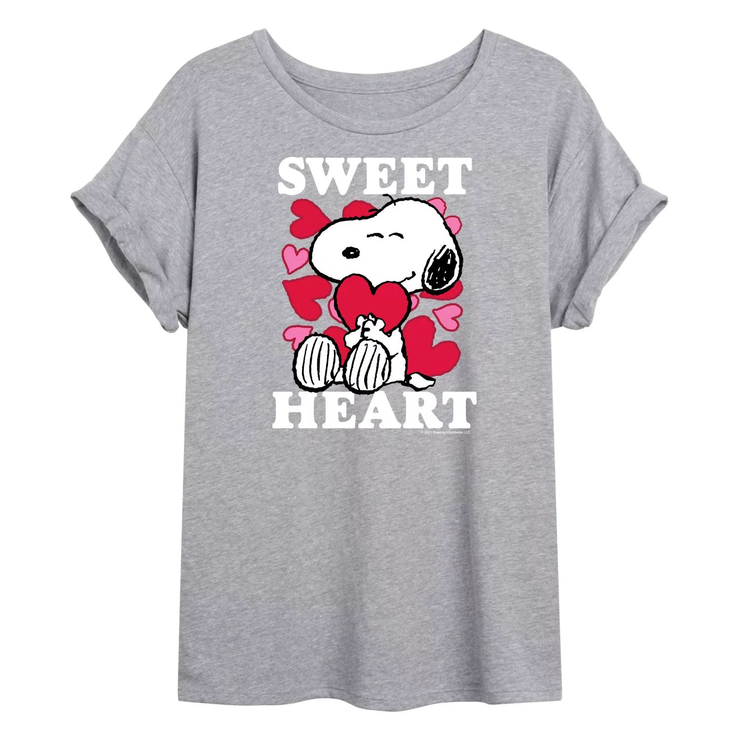 

Детская большая футболка Peanuts Snoopy "Sweetheart" ко Дню святого Валентина Licensed Character