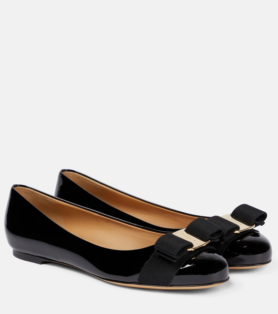 

Лакированные балетки Varina Ferragamo, черный