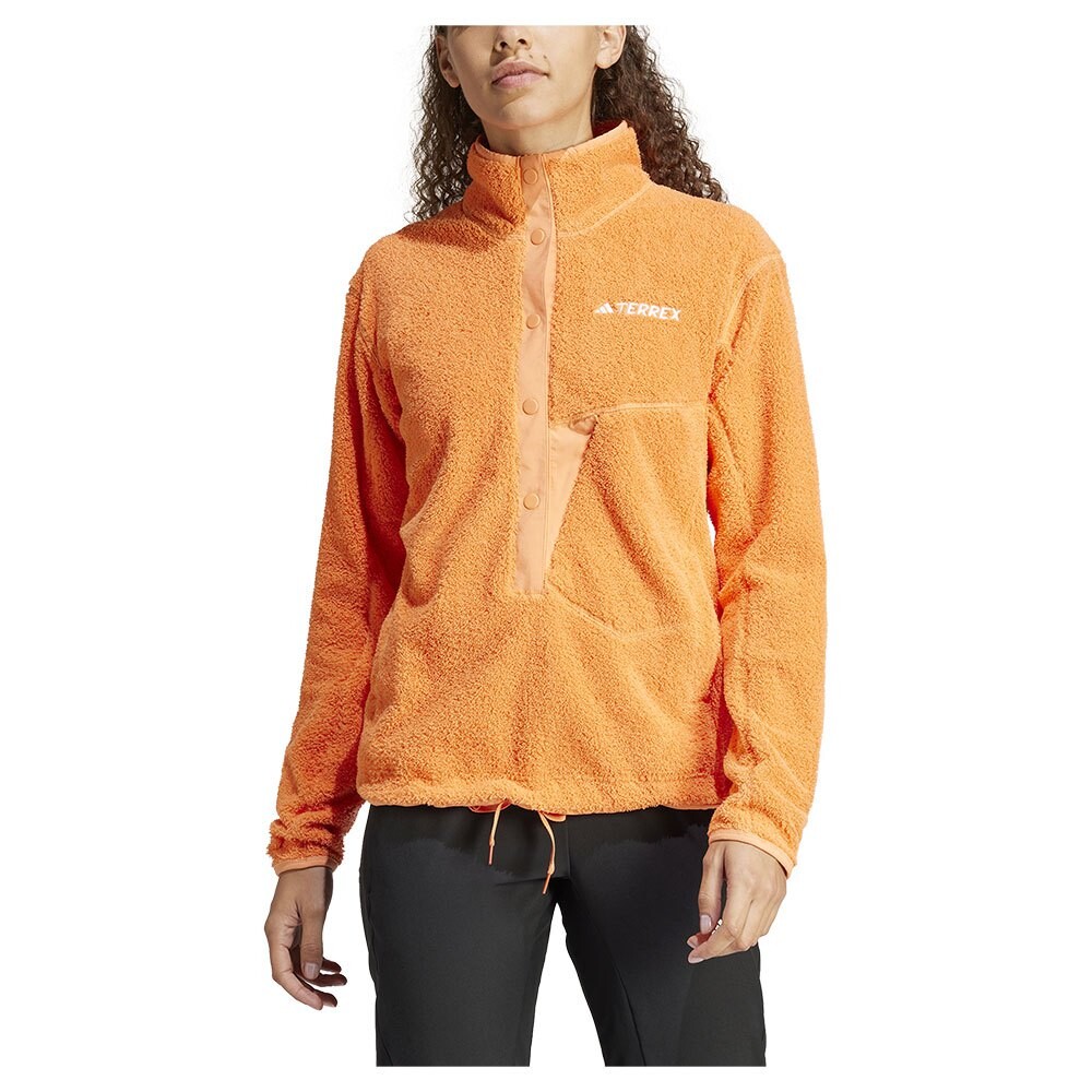 

Толстовка adidas Xpl Pile Snap, оранжевый
